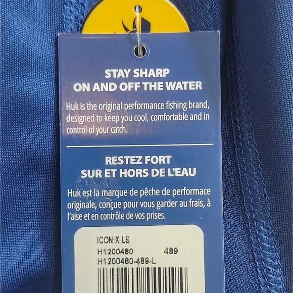 Huk Men's Blue Long Sleeve Shirt - Picture 4 of 15